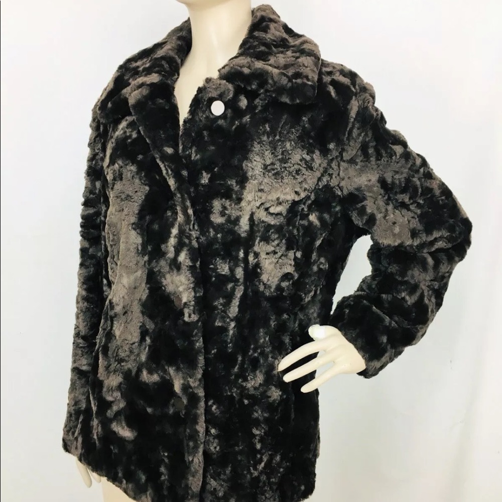 Coldwater creek faux beaver fur coat
